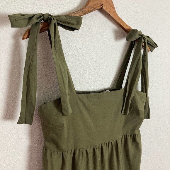 Jason Wu Olive Green‎ Tiered Maxi Dress // Size Small - Picture 2 of 7